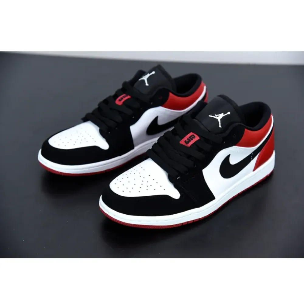 Air Jordan 1 Low “Black Toe” White/Black-Gym Red 553558-116