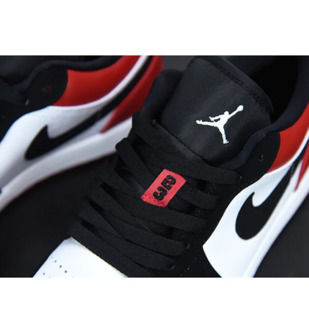 Air Jordan 1 Low “Black Toe” White/Black-Gym Red 553558-116