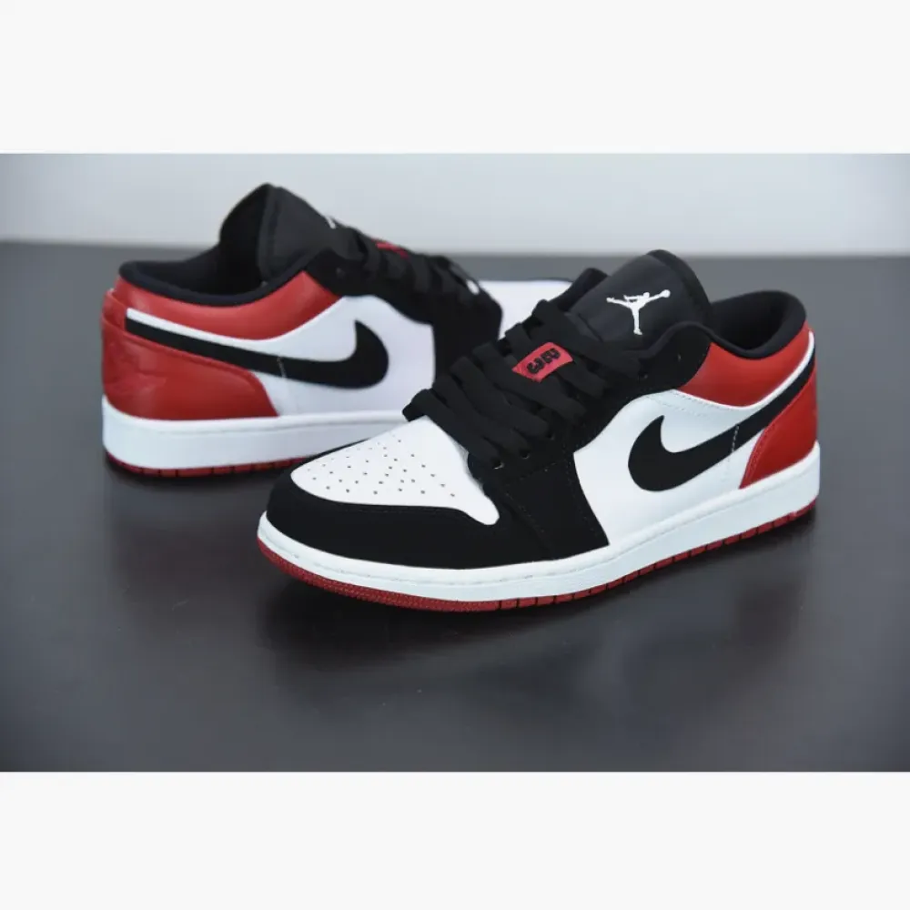 Air Jordan 1 Low “Black Toe” White/Black-Gym Red 553558-116