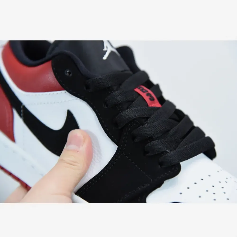 Air Jordan 1 Low “Black Toe” White/Black-Gym Red 553558-116