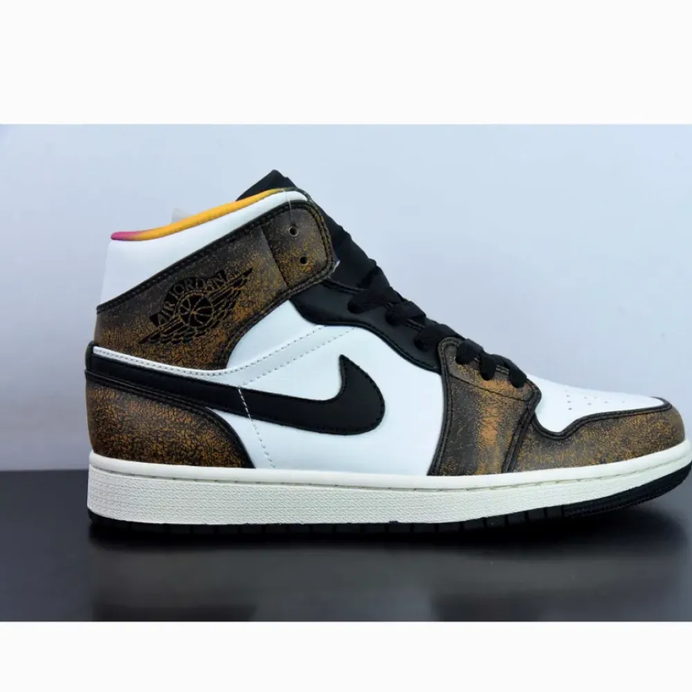 Air Jordan 1 Mid “Orange Wear-Away” Orange  DQ8417-071