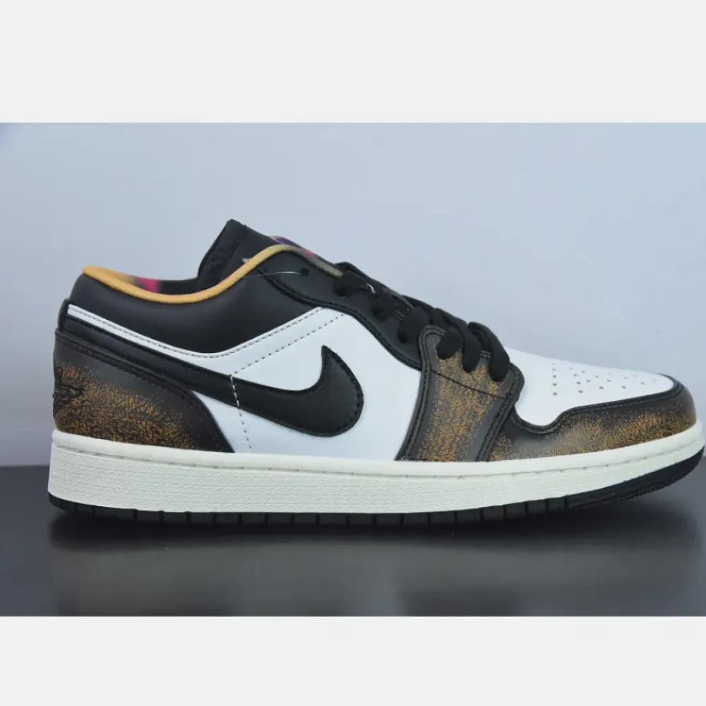 Air Jordan 1 Low “Wear Away” Black/White Onyx-White  DQ8422-001