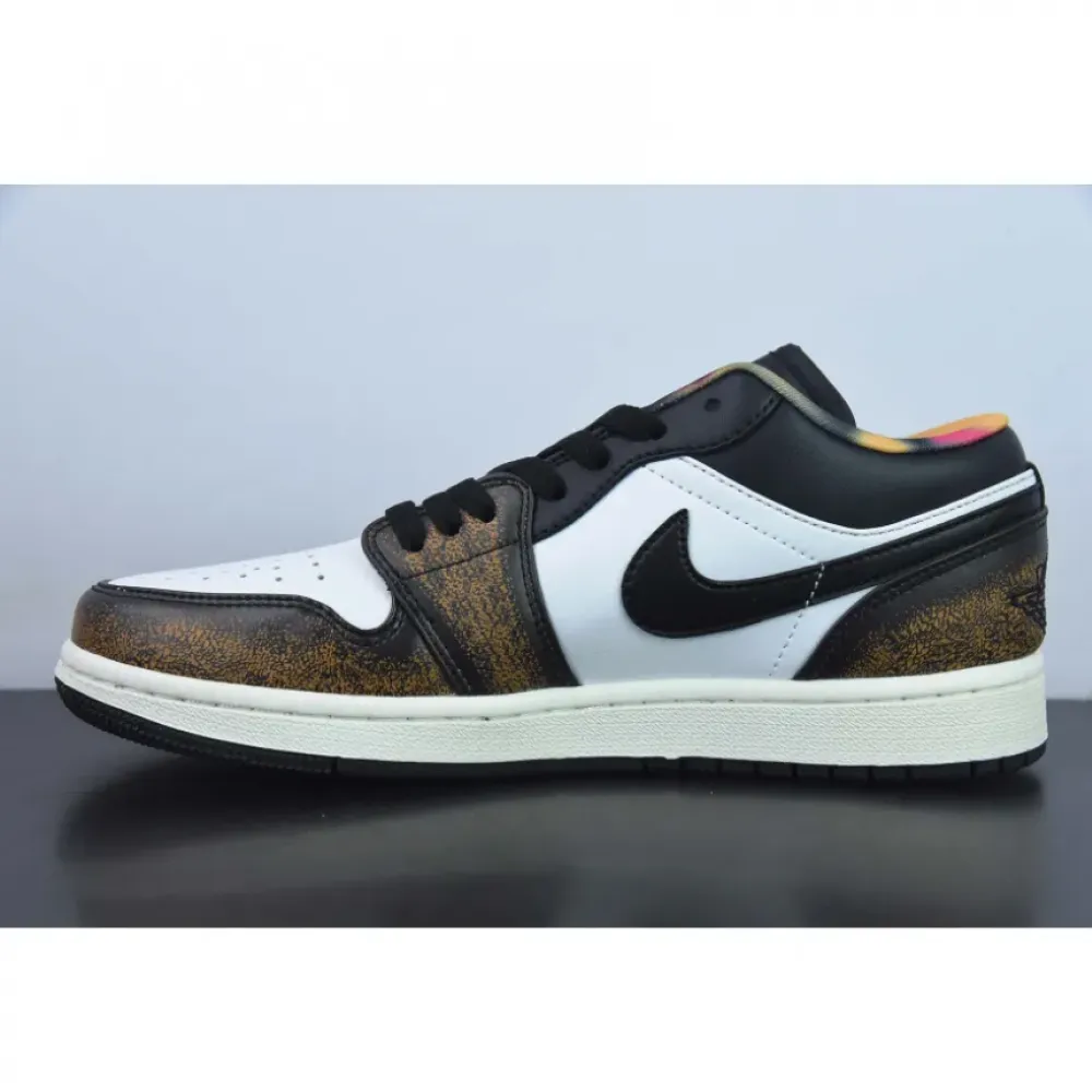 Air Jordan 1 Low “Wear Away” Black/White Onyx-White  DQ8422-001