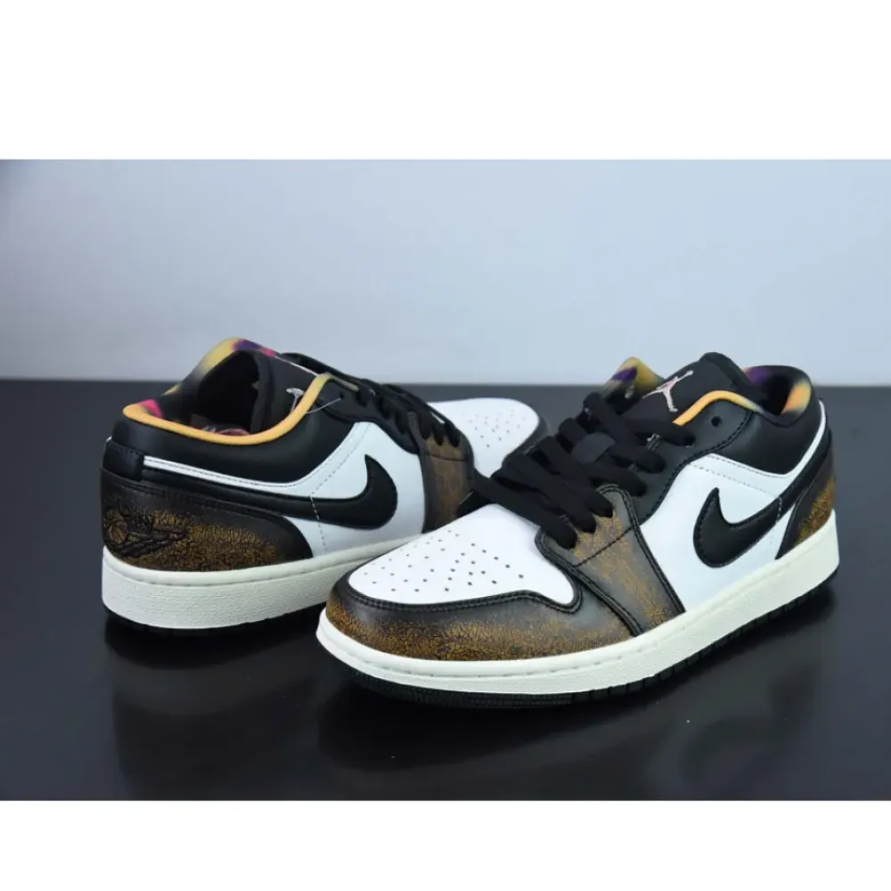 Air Jordan 1 Low “Wear Away” Black/White Onyx-White  DQ8422-001