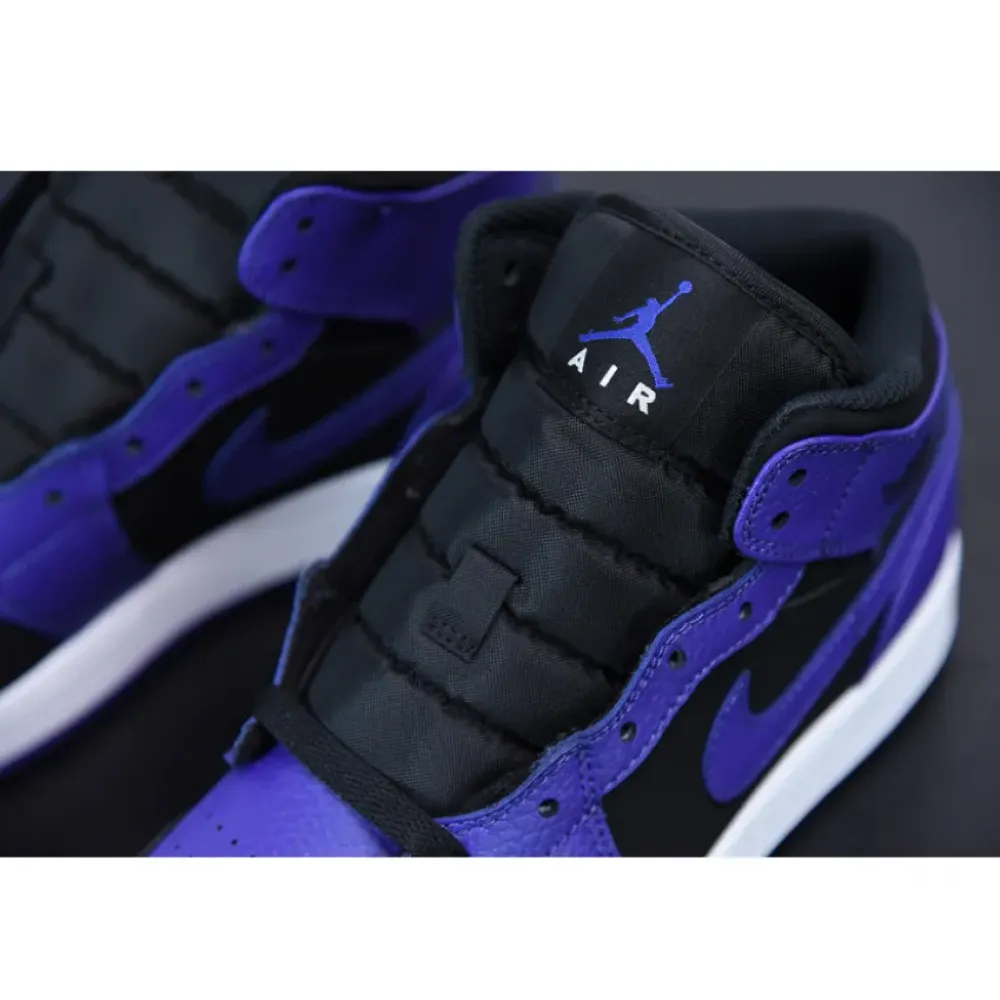 Air Jordan 1 Mid Black Dark Concord  554724-051