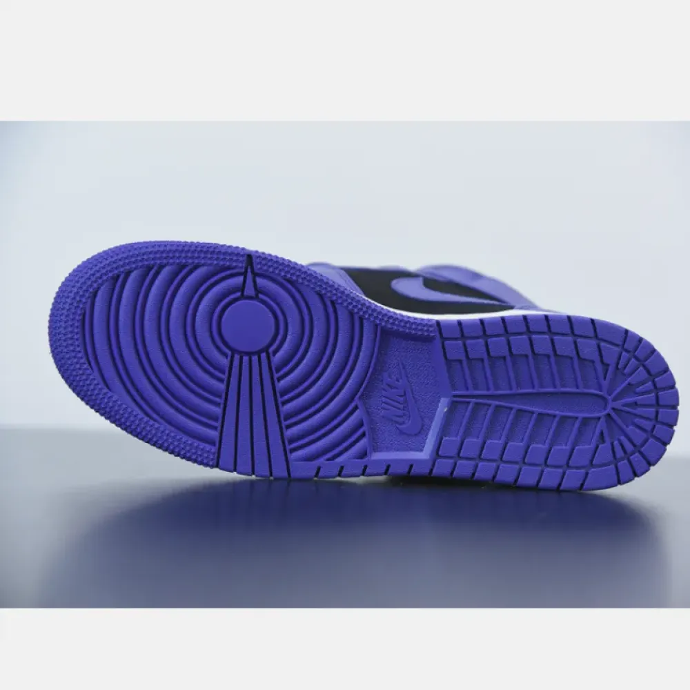 Air Jordan 1 Mid Black Dark Concord  554724-051