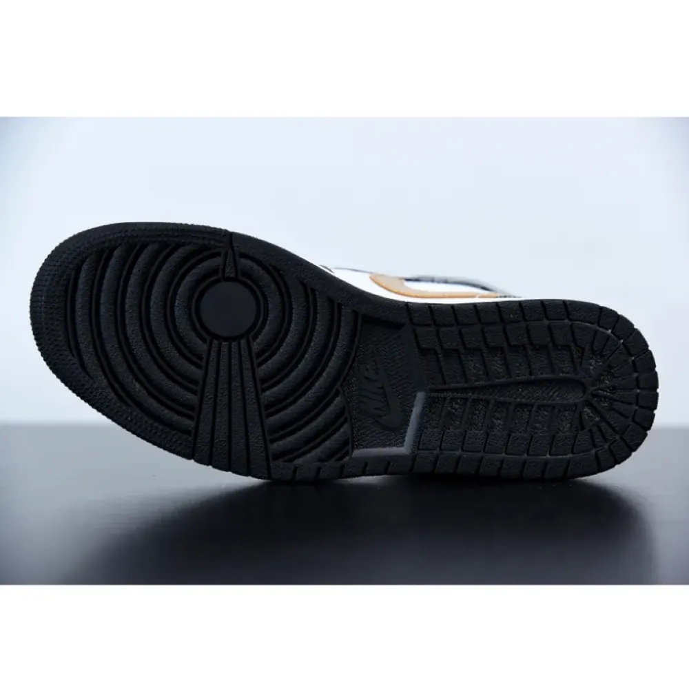 Air Jordan 1 Mid Patent Leather Black Gold  852542-007