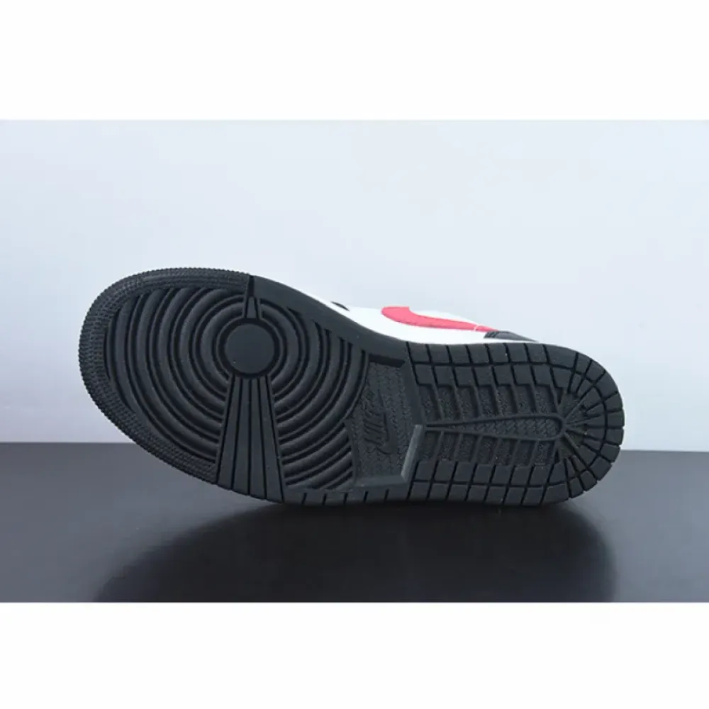 Air Jordan 1 Low Black/Siren Red-White  DC0774-004