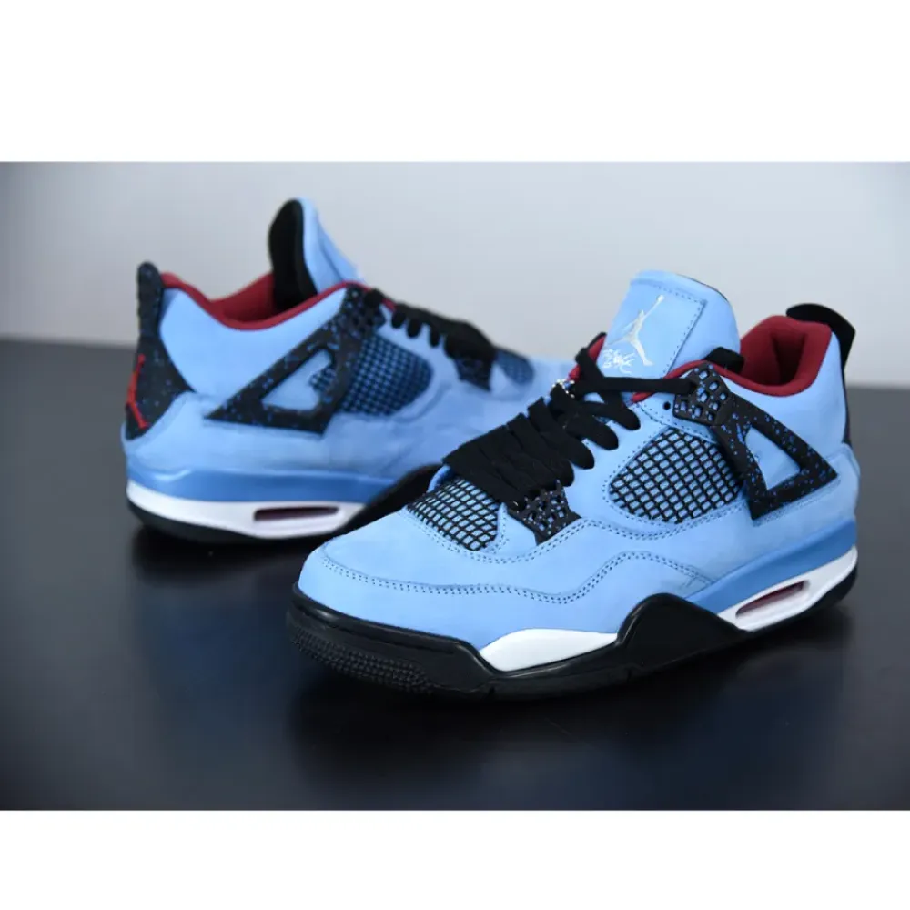 Travis Scott x Air Jordan 4 Retro “Oilers” University Blue/Varsity Red-Black 308497-406