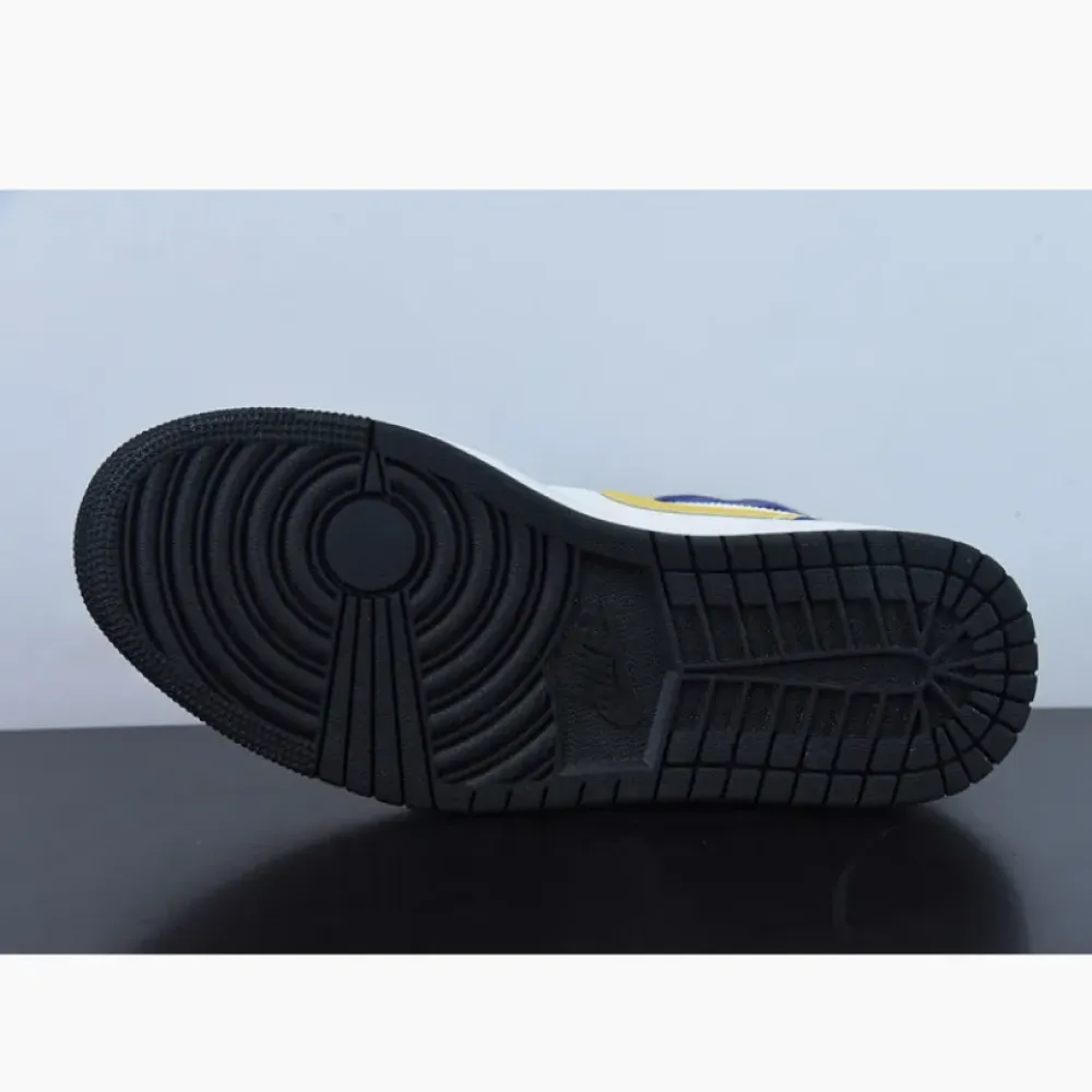 Air Jordan 1 Mid “Lakers” Purple/White-Yellow-Black  DQ8426-517