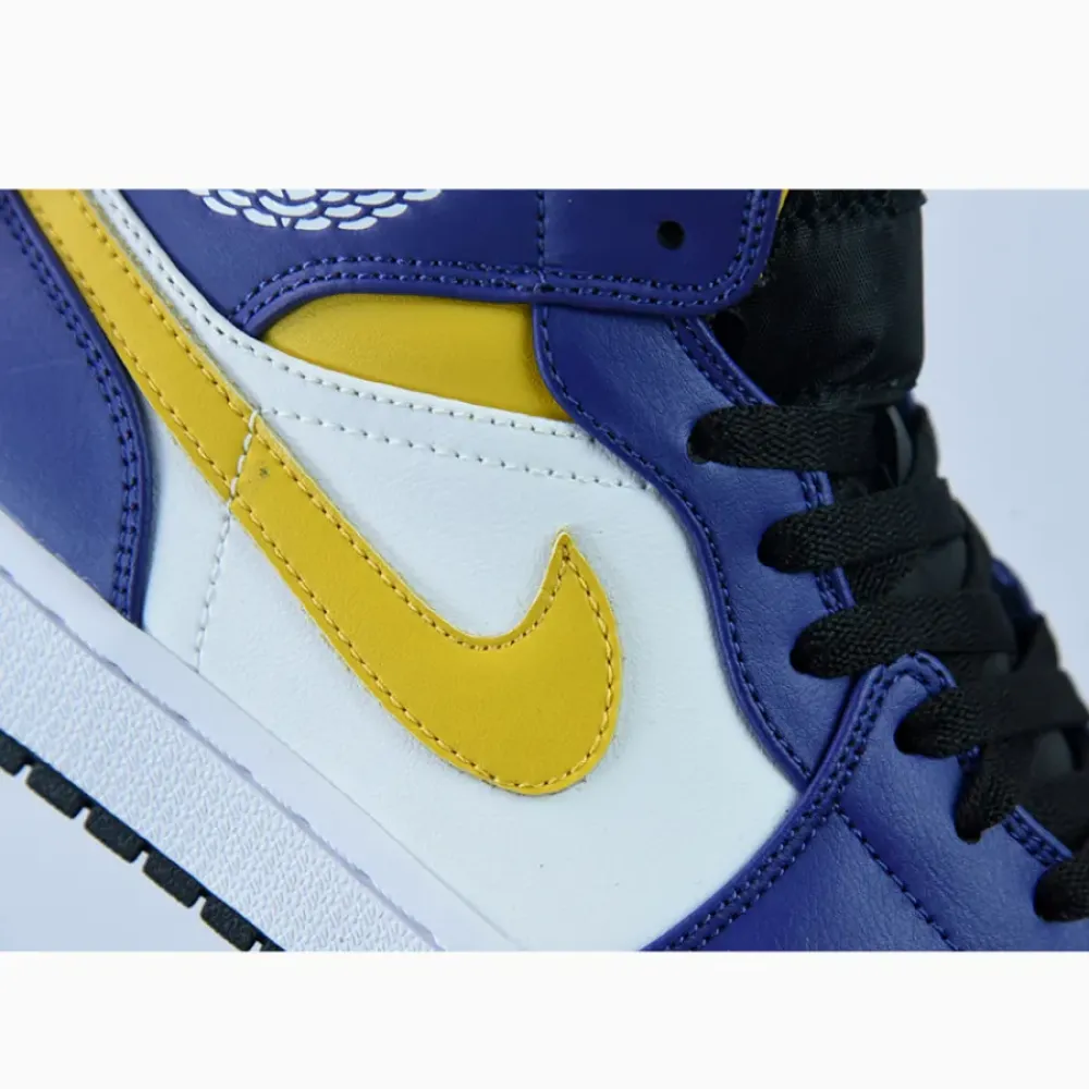 Air Jordan 1 Mid “Lakers” Purple/White-Yellow-Black  DQ8426-517