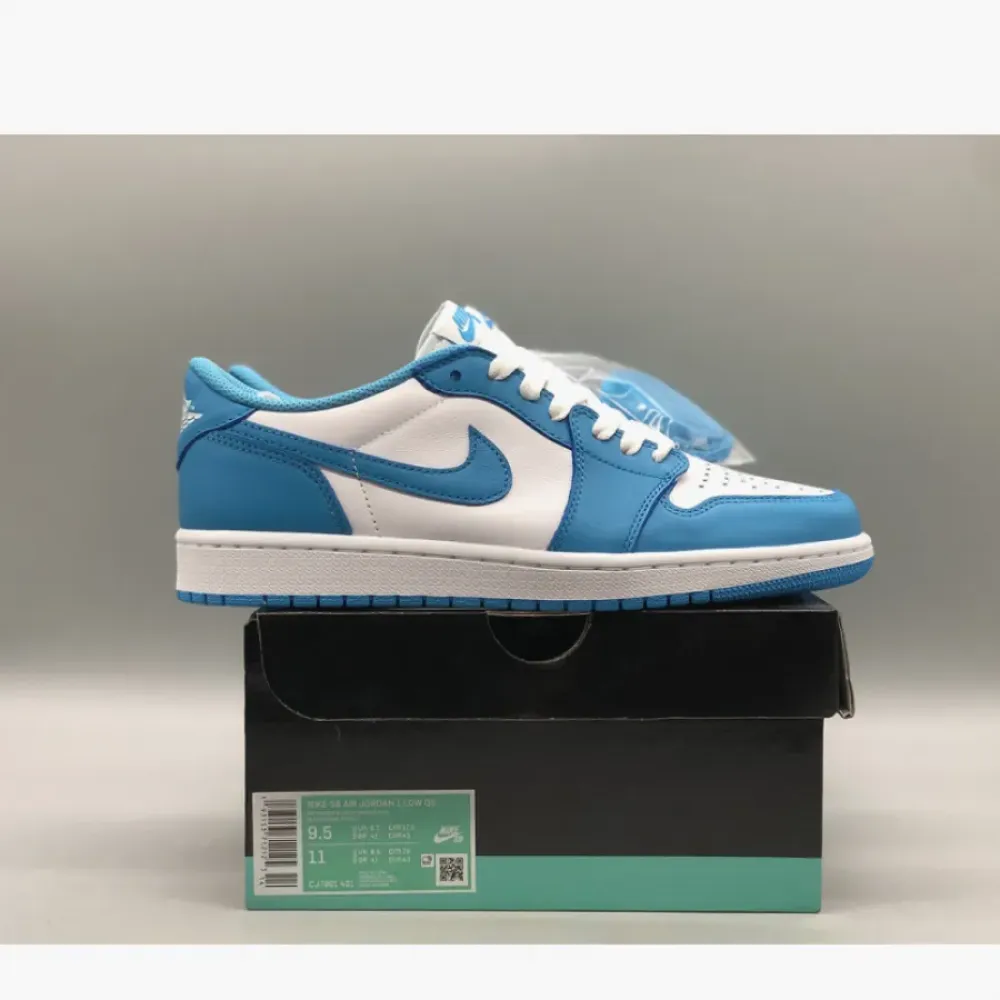 Nike SB x Air Jordan 1 Low “UNC” Dark Powder Blue/White CJ7891-401