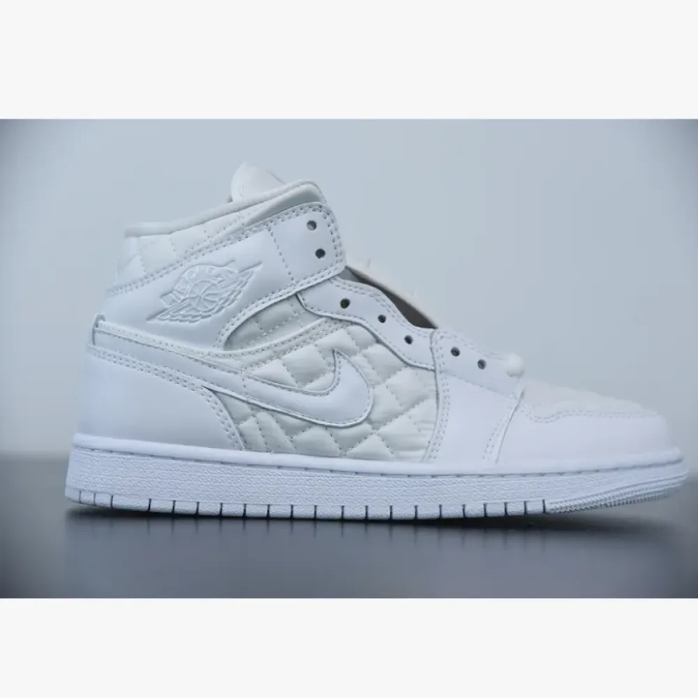 Air Jordan 1 Mid White Quilted  DB6078-100