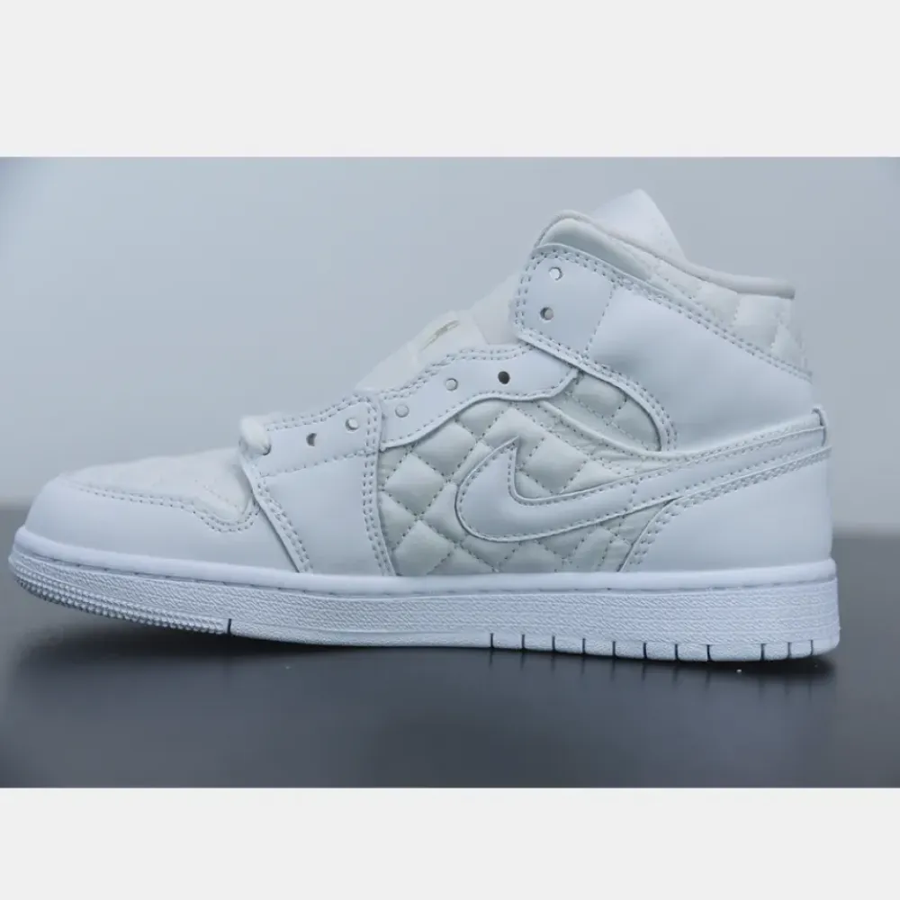 Air Jordan 1 Mid White Quilted  DB6078-100