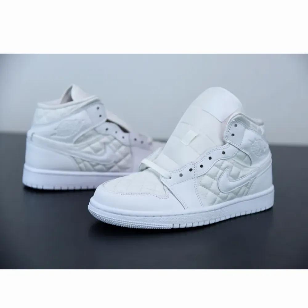 Air Jordan 1 Mid White Quilted  DB6078-100