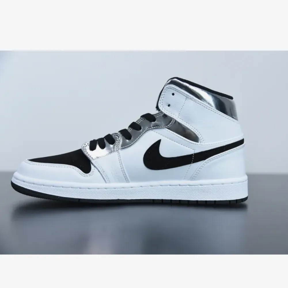 Air Jordan 1 Mid ‘Alternate Think’ White/Silver 554724-121