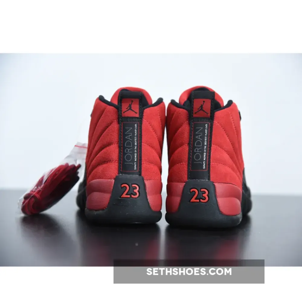 Air Jordan 12 ‘Reverse Flu Game’ Varsity Red/Black  CT8013-602