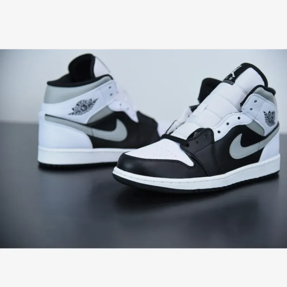 Air Jordan 1 Mid ‘White Shadow’ Black/Medium Grey-White 554724-073