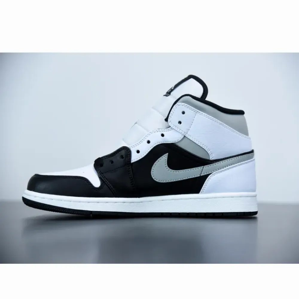 Air Jordan 1 Mid ‘White Shadow’ Black/Medium Grey-White 554724-073