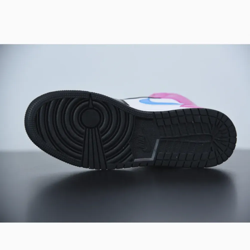 Air Jordan 1 Mid SE GS White/Cyber Active-Fushia CZ9834-100