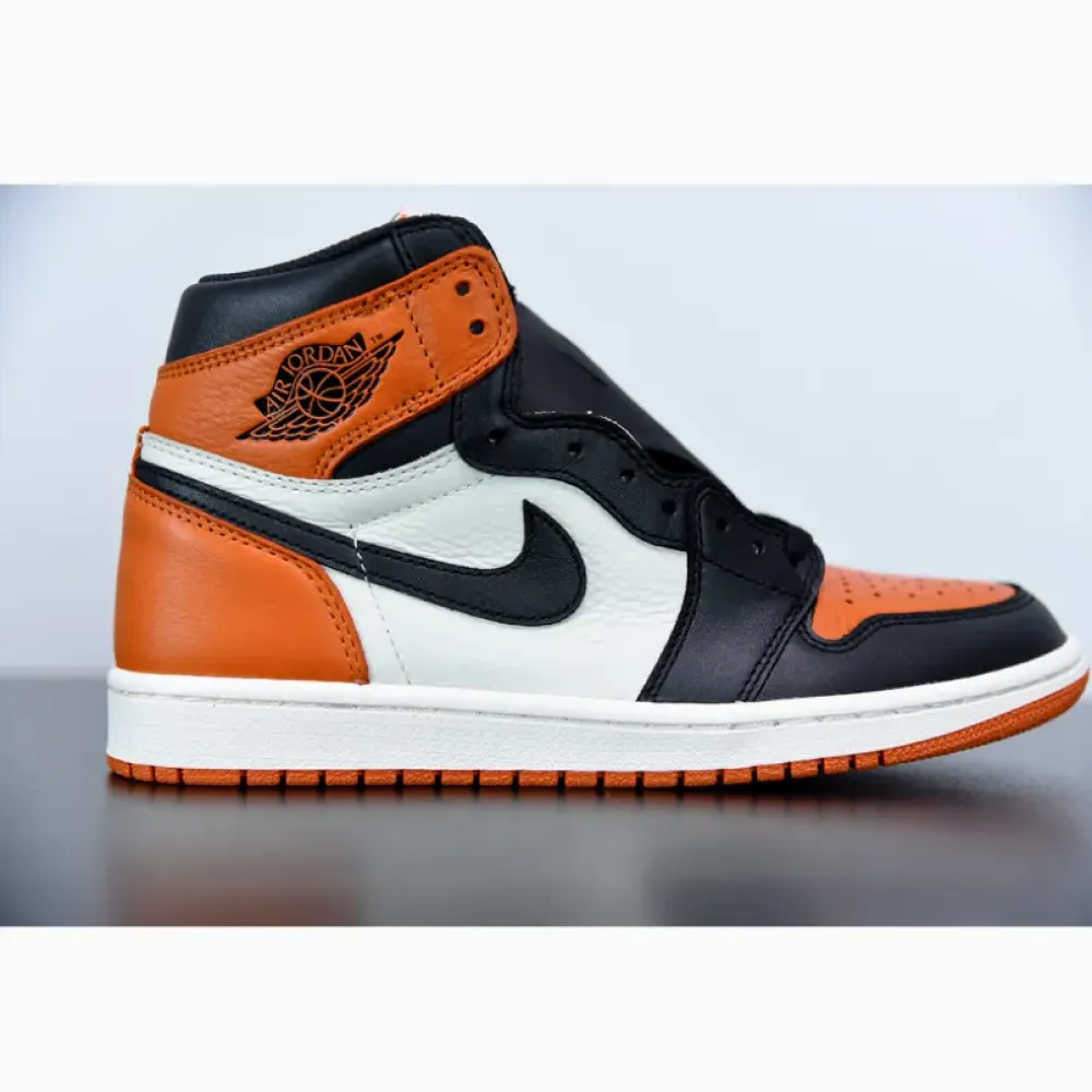 Air Jordan 1 Retro High OG ‘Shattered Backboard’ Black/White-Team Orange 555088-005