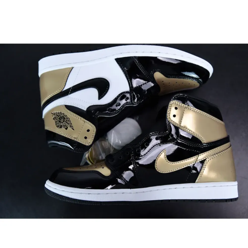 Air Jordan 1 Retro High NRG Patent Gold Toe 861428-007
