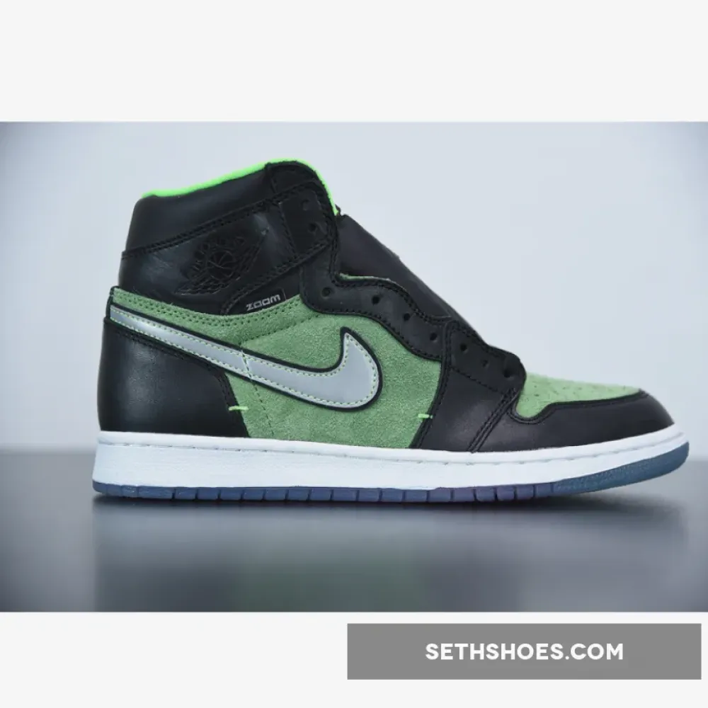 Air Jordan 1 High Zoom Black/Tomatillo-Rage Green CK6637-002