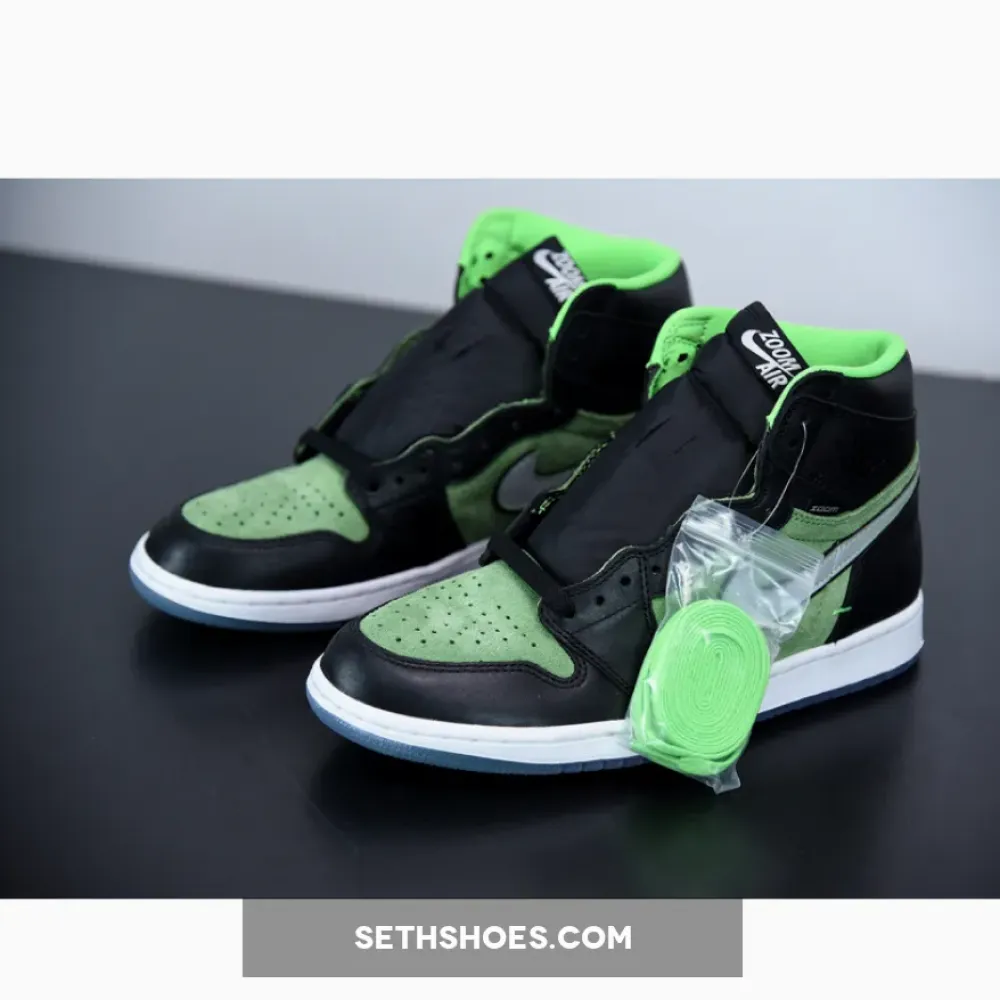 Air Jordan 1 High Zoom Black/Tomatillo-Rage Green CK6637-002