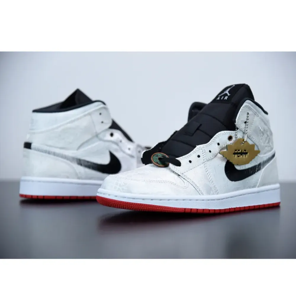 CLOT x Air Jordan 1 Mid ‘Fearless’  CU2804-100