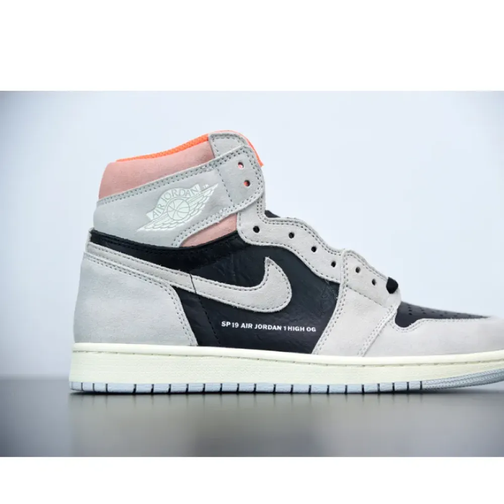 Air Jordan 1 Retro High OG Neutral Grey/Black/Hyper Crimson 555088-018