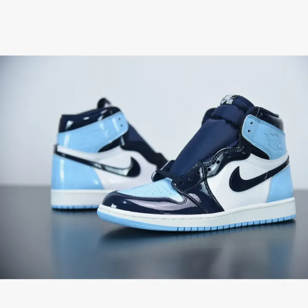Air Jordan 1 Retro High OG “UNC Patent” Obsidian/Blue Chill-White CD0461-401
