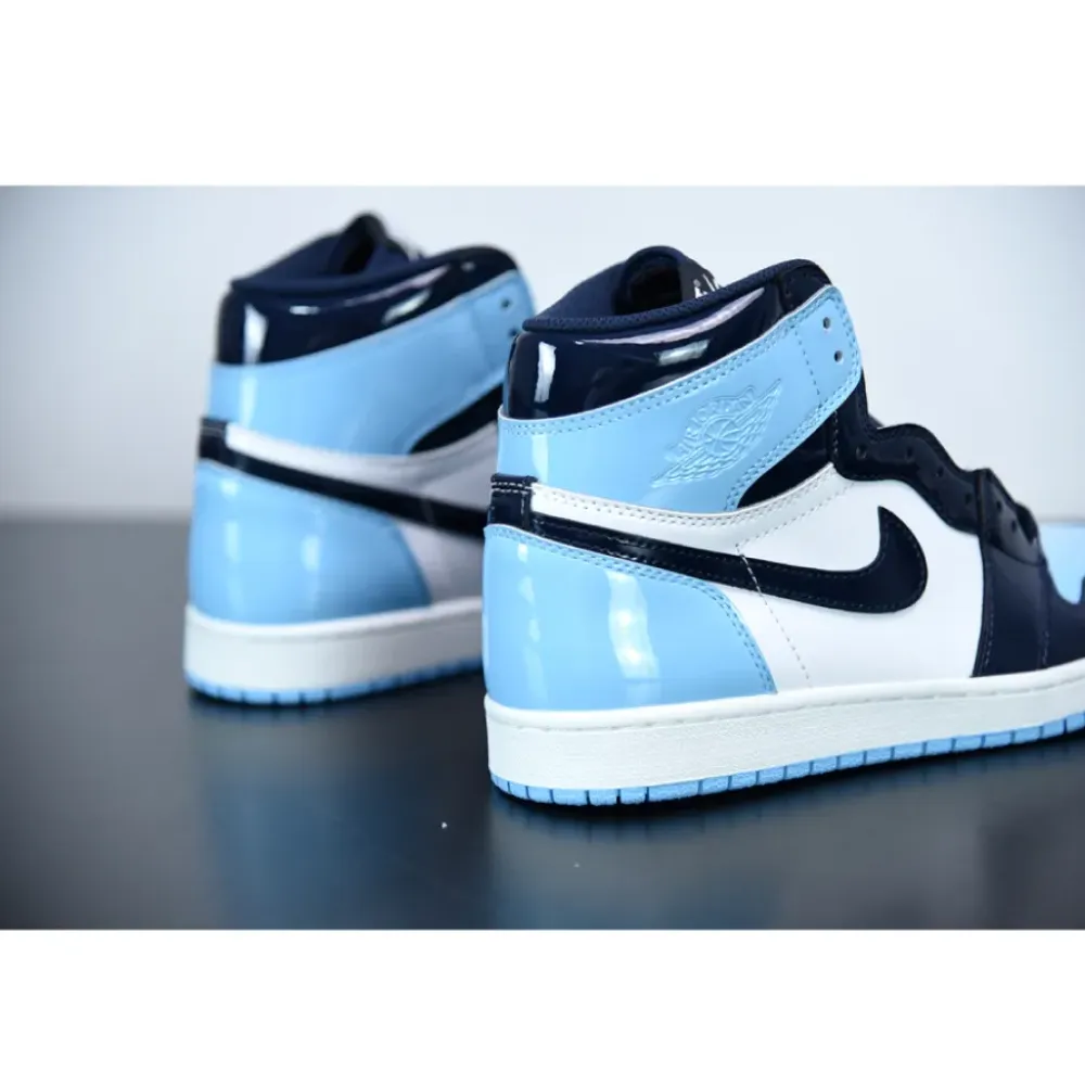 Air Jordan 1 Retro High OG “UNC Patent” Obsidian/Blue Chill-White CD0461-401