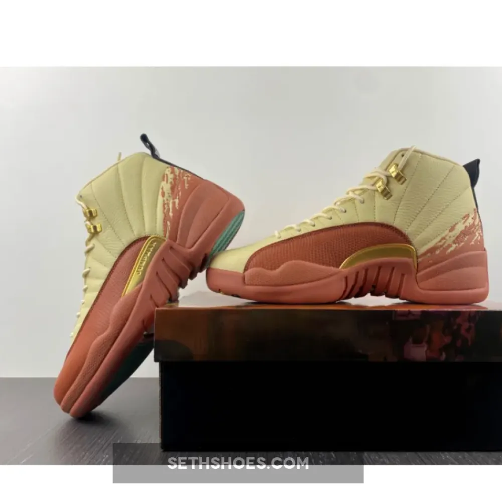 Eastside Golf x Air Jordan 12 Muslin/Black-Burnt Sunrise  DV1758-108