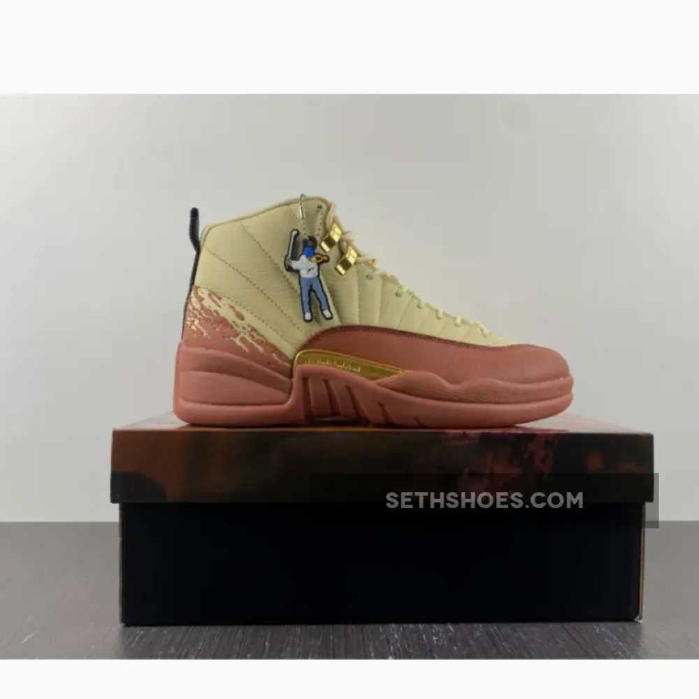 Eastside Golf x Air Jordan 12 Muslin/Black-Burnt Sunrise  DV1758-108