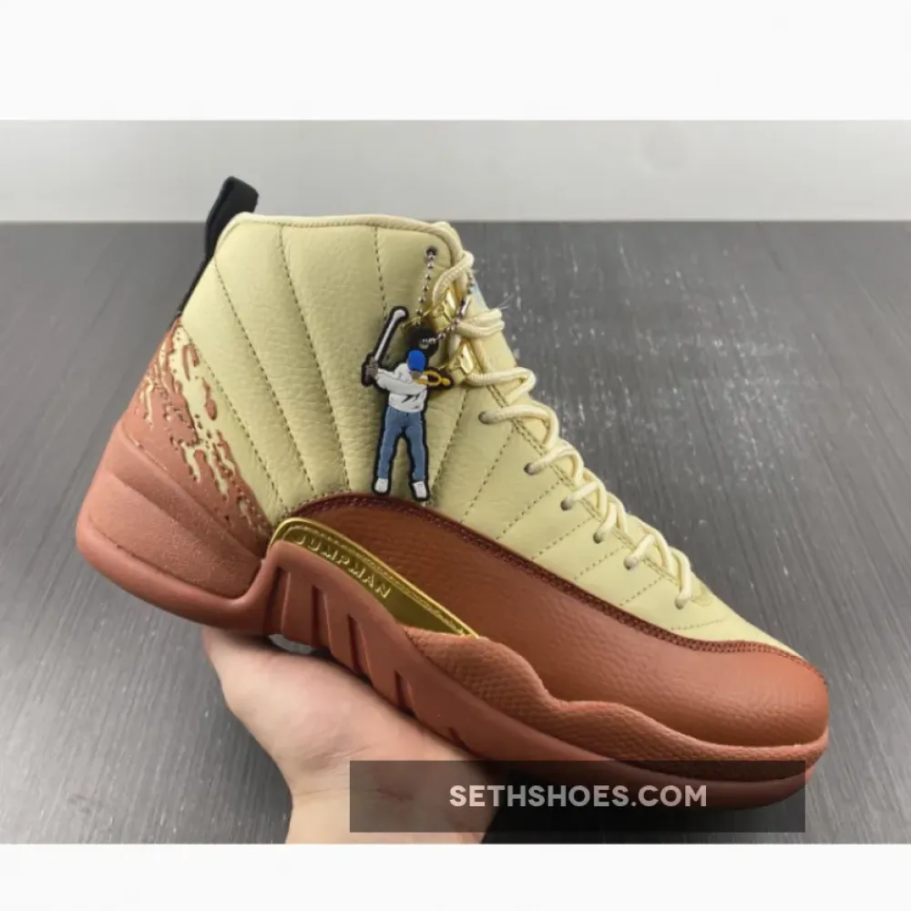 Eastside Golf x Air Jordan 12 Muslin/Black-Burnt Sunrise  DV1758-108