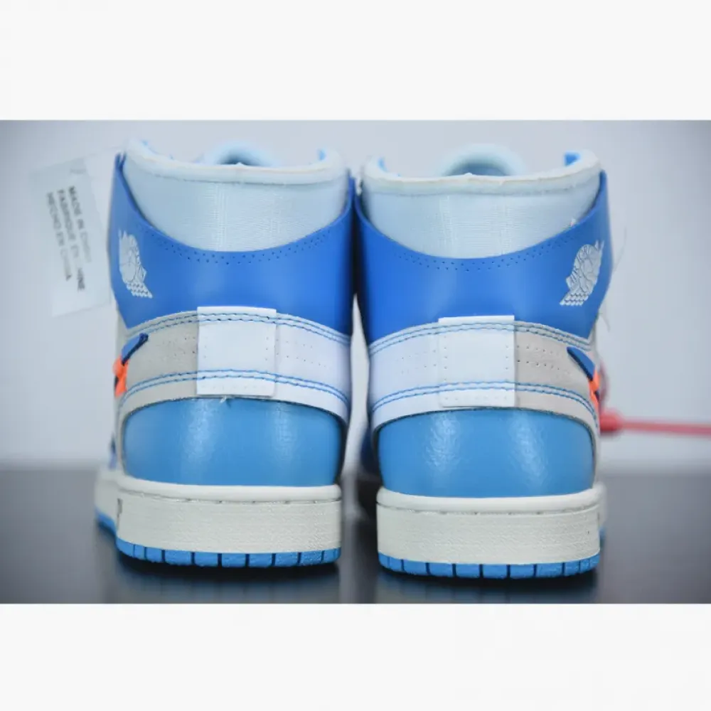 OFF-WHITE x Air Jordan 1 Retro High OG White/Dark Powder Blue-Cone AQ0818-148
