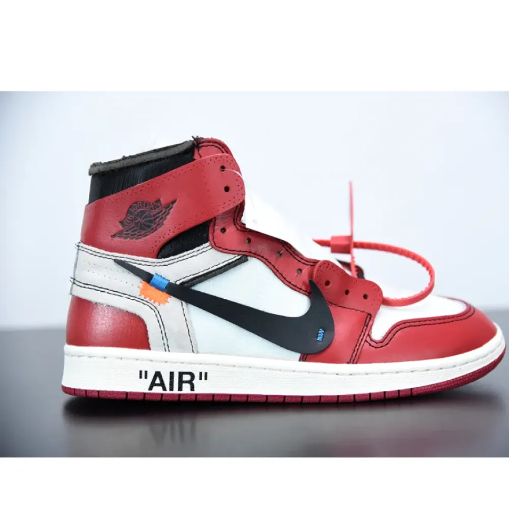 OFF-WHITE x Air Jordan 1 Retro High OG “The Ten” White/Black-Varsity Red AA3834-101