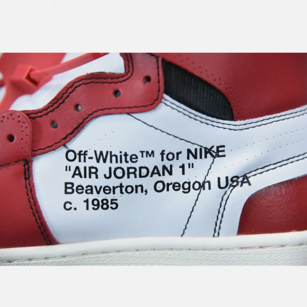 OFF-WHITE x Air Jordan 1 Retro High OG “The Ten” White/Black-Varsity Red AA3834-101