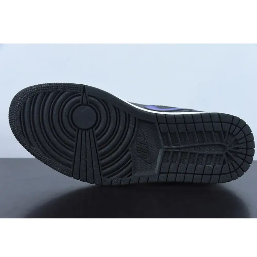 Air Jordan 1 Low Black/Dark Concord-Taxi  553558-075