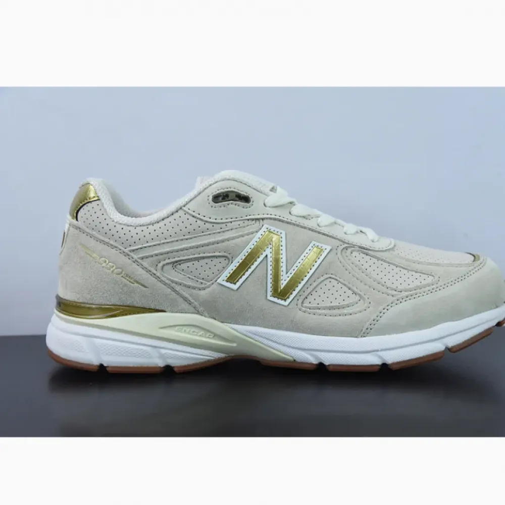 New Balance 990v4 Angora White/Gold  M990AG4
