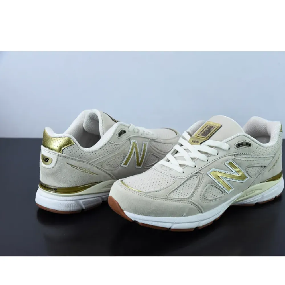 New Balance 990v4 Angora White/Gold  M990AG4