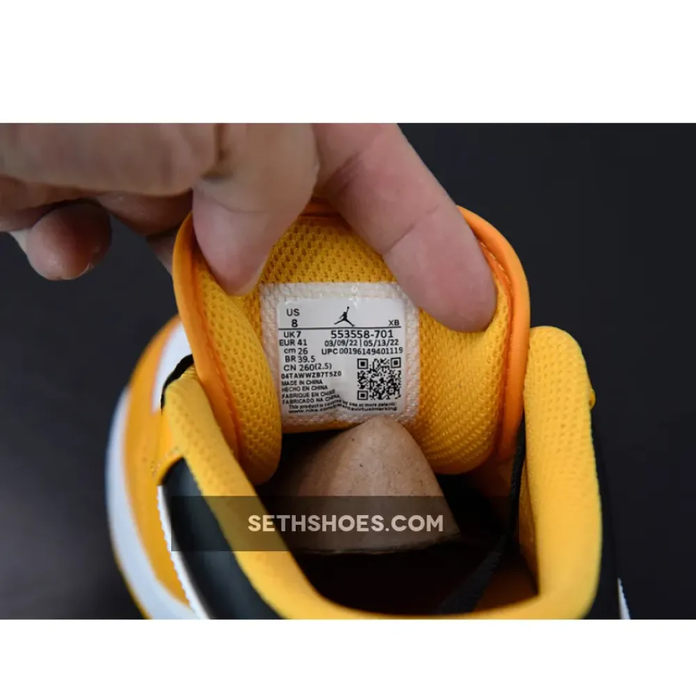 Air Jordan 1 Low ‘Taxi’ University Gold/White-Black  553558-701