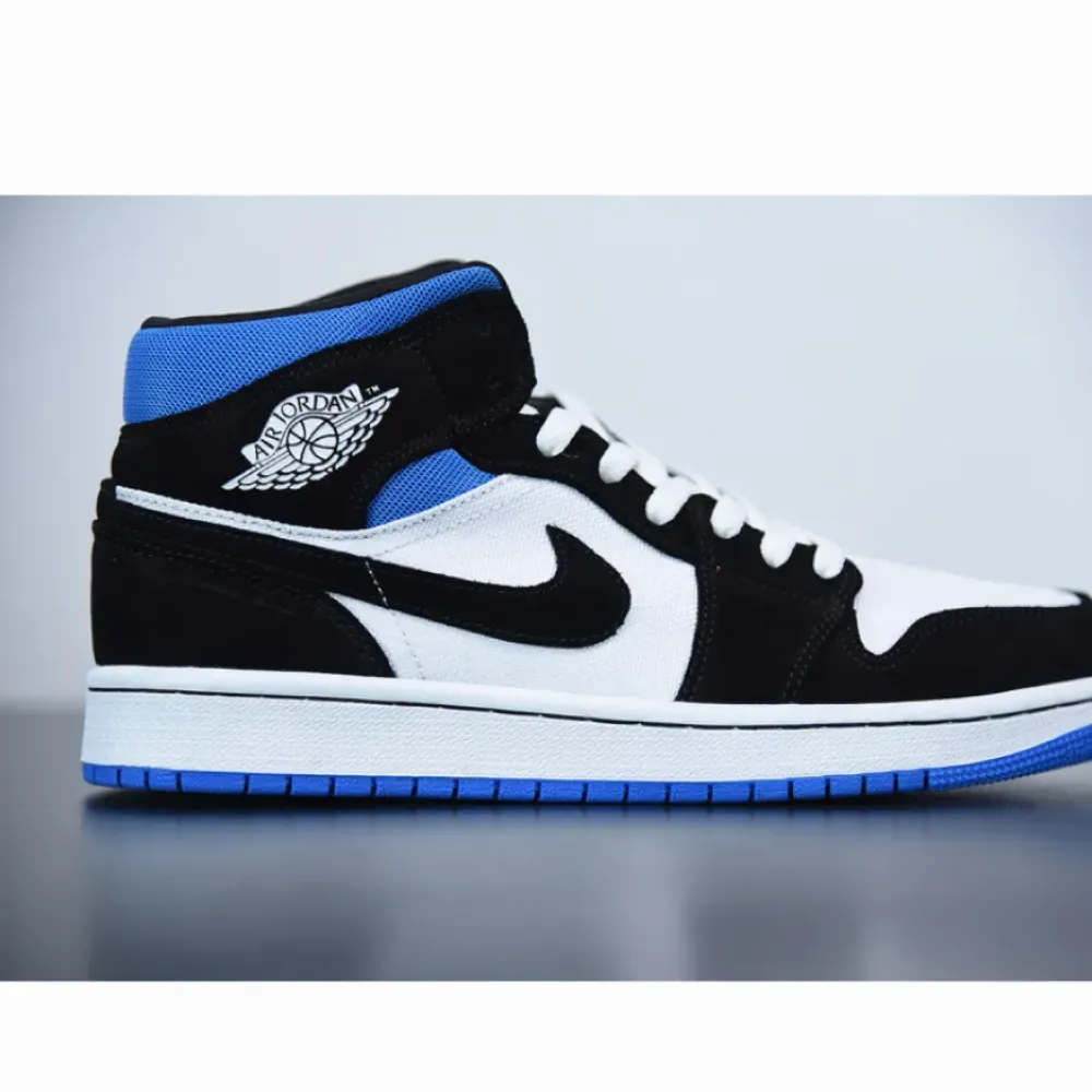 Air Jordan 1 Mid Royal Black White  BQ6472-102