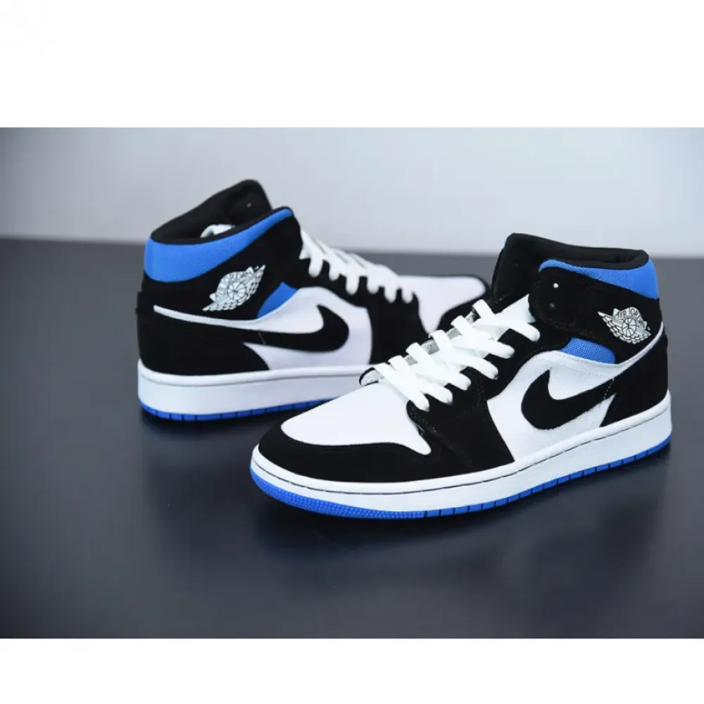 Air Jordan 1 Mid Royal Black White  BQ6472-102