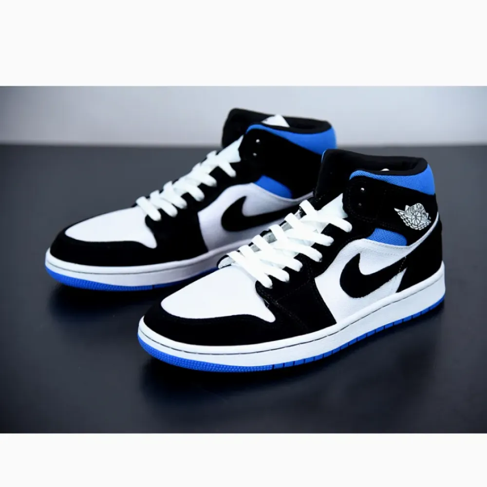 Air Jordan 1 Mid Royal Black White  BQ6472-102