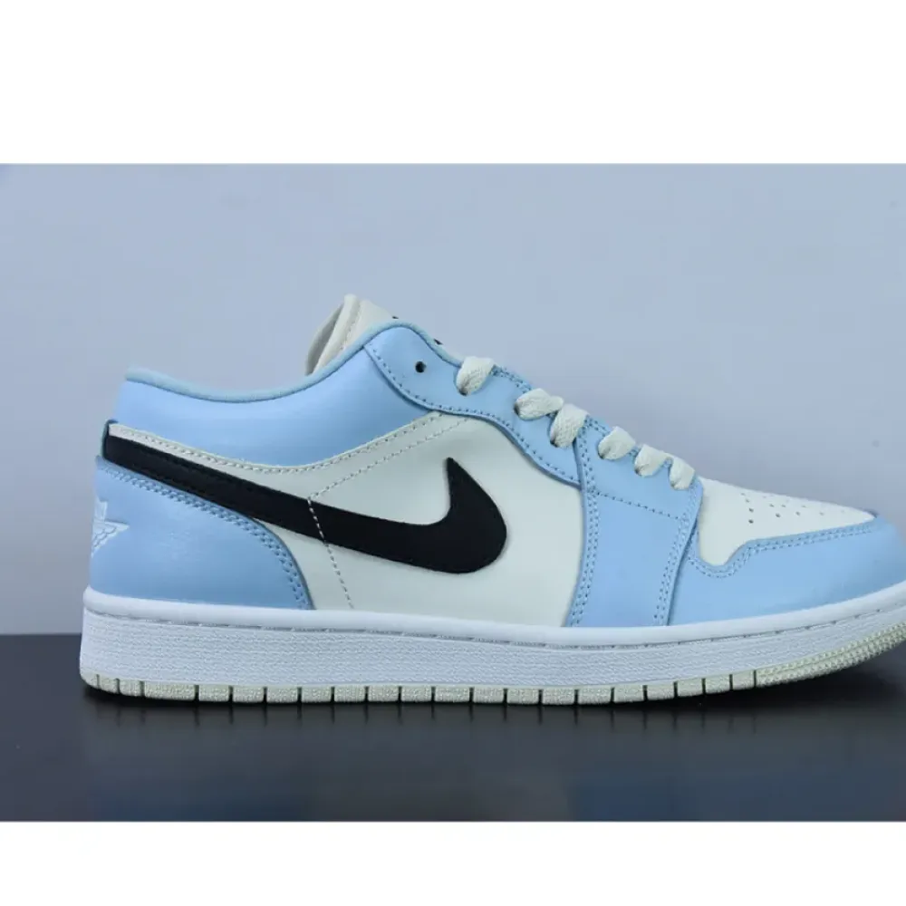 Air Jordan 1 Low Ice Blue Black  554723-401