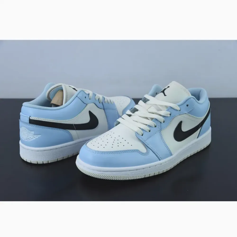 Air Jordan 1 Low Ice Blue Black  554723-401