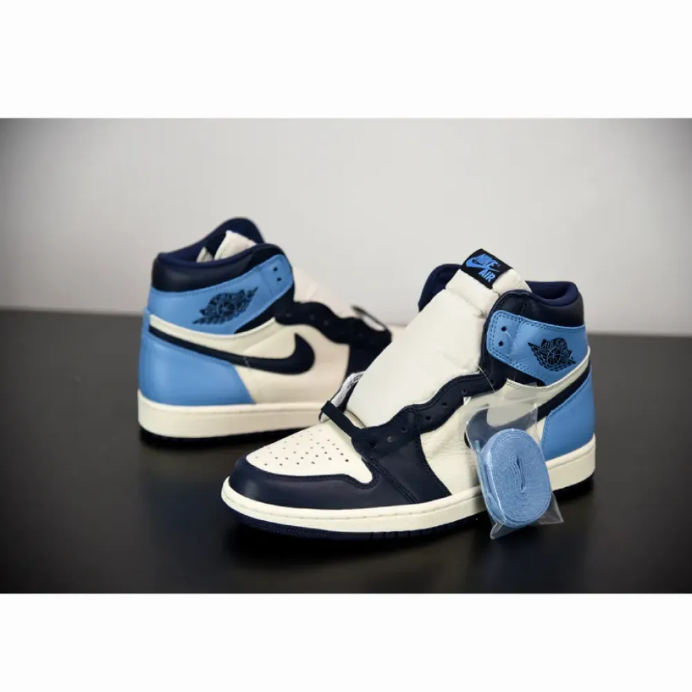 Air Jordan 1 Retro High OG Sail/Obsidian-University Blue 555088-140