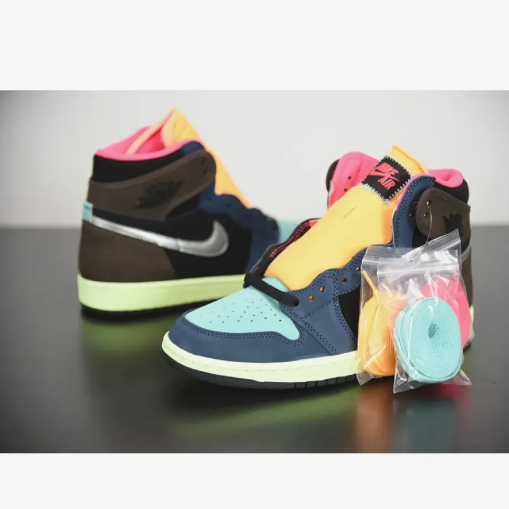 Air Jordan 1 High OG “Bio Hack” Baroque Brown/Black-Laser Orange-Racer Pink 555088-201