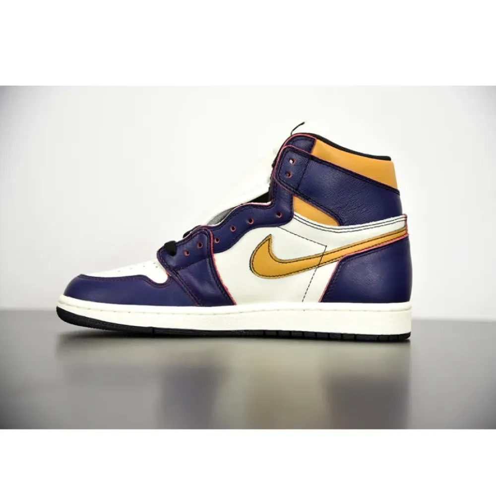 Nike SB x Air Jordan 1 “LA to Chicago” Court Purple/Sail-University Gold-Black CD6578-507